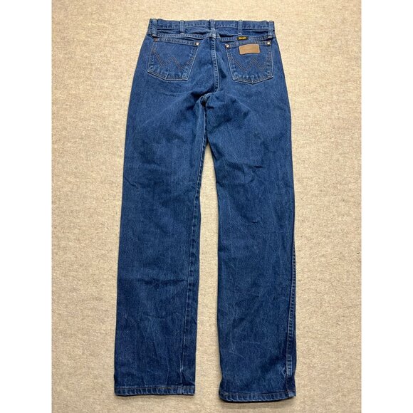 Wrangler 13MWZPW Cowboy Cut Medium Wash Denim Jeans 33 X 34 - Picture 3 of 8